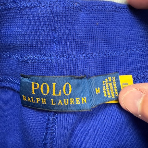 Polo Ralph Lauren Sweat Shorts Womens Medium Blue Red White Striped USA Terry - Picture 4 of 12